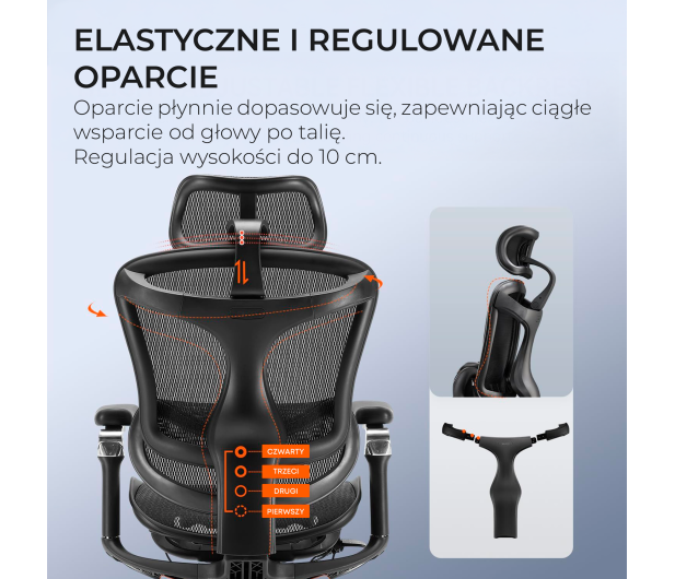 Sihoo DORO C300 PRO Mesh czarny - 1542252 - zdjęcie 8